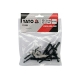 Пластиковые заклепки YATO 5,0x15,8 мм, 10 штук YT-35981