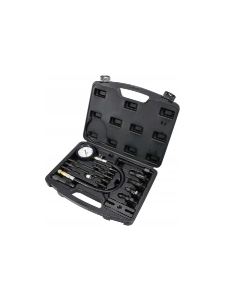 Набор YATO для измерения компрессии в дизельных двигателях 16 предметов пластиковый кейс YT-7307
