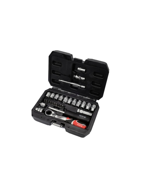 Набор торцевых проходных головок YATO SPLINE 1/4" YT-38650