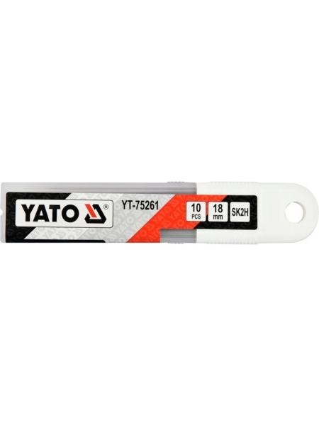 Лезвия для ножа YATO 18мм, SK2H -10шт YT-75261 371575261 092 1