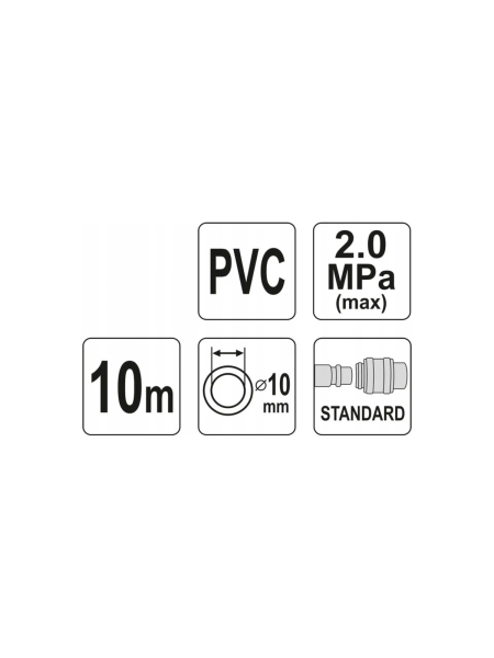Шланг PVC 10 мм, 10 м YATO YT-24224