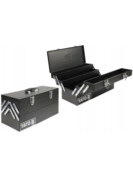 3-х ярусный металлический ящик для инструмента YATO 460х200х225мм YT-0885