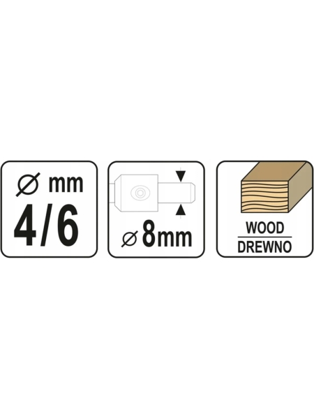 Сверло под конфирмат 4-6 мм YATO YT-33021