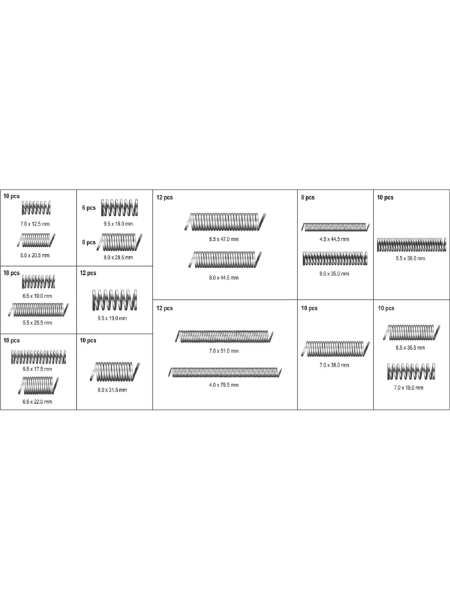 Набор пружинок YATO 200 шт. YT-06875 371406875 092 1