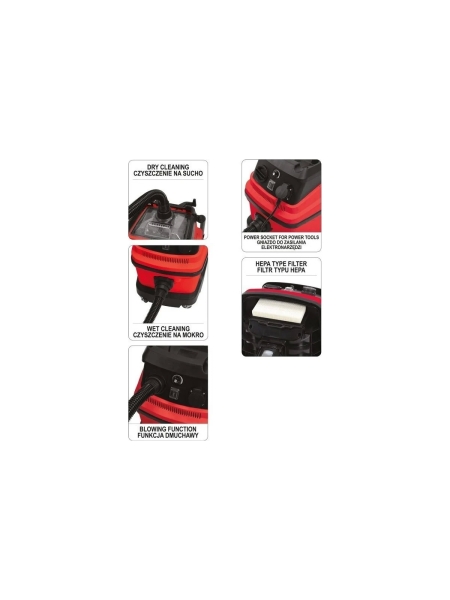 Промышленный пылесос YATO 30л, 1600Вт YT-85715 370285715 092 1