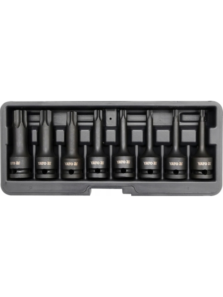 Набор ударных головок-бит YATO TORX 1/2" 8пр YT-1065 37141065 092 1