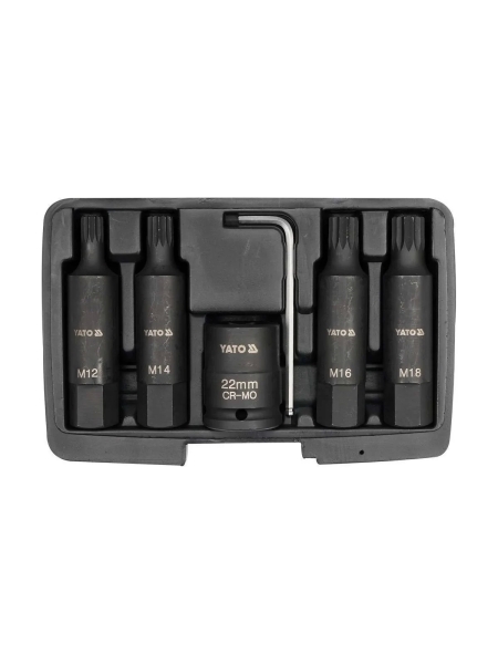 Набор ударных бит SPLINE 3/4" YATO YT-1157