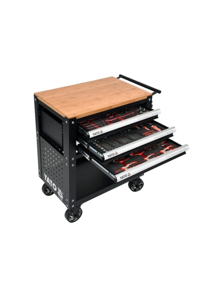 Инструментальная тележка с набором ложементов YATO YT-55280 162 предмета 396255280 092 1