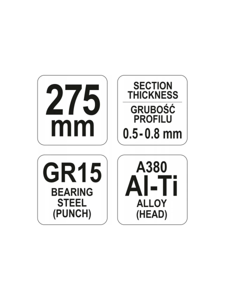 Щипцы для соединения профилей 0,5-0,8мм YATO YT-5130
