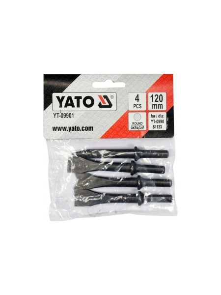 Набор зубил 4 предмета для пневматического молотка YATO YT-09901
