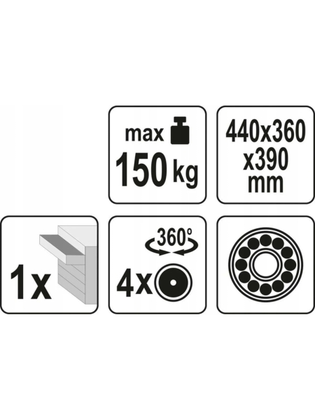 Рабочий табурет с ящиком YATO YT-08791