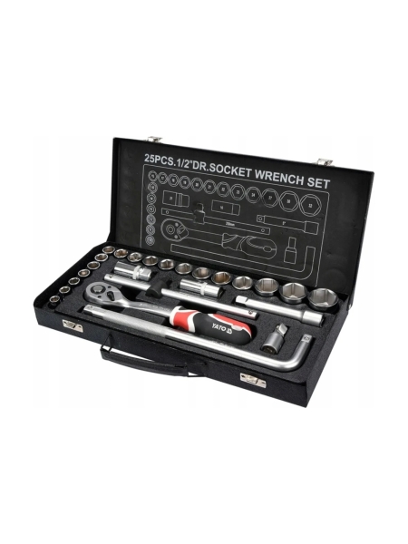 Набор торцевых головок YATO 1/2" 25 пр. YT-12671