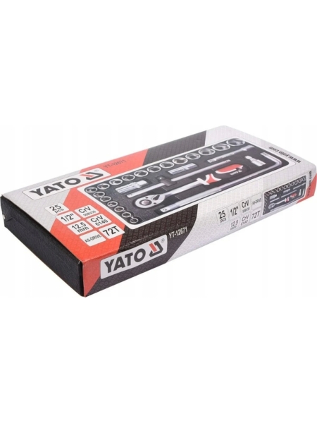 Набор торцевых головок YATO 1/2" 25 пр. YT-12671
