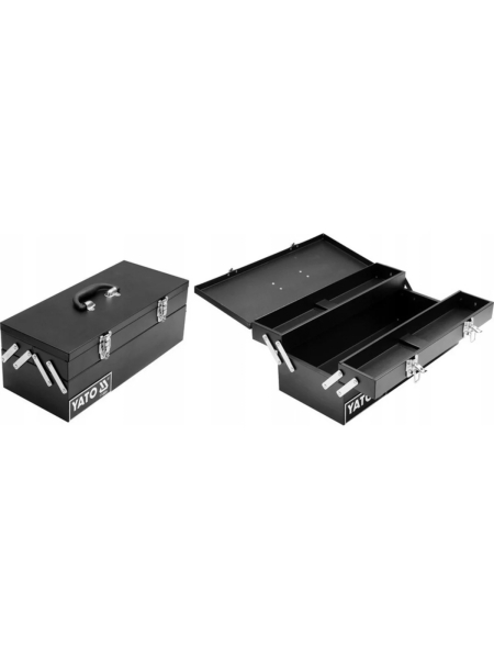2-х ярусный металлический ящик для инструмента YATO 460х200х180мм YT-0884