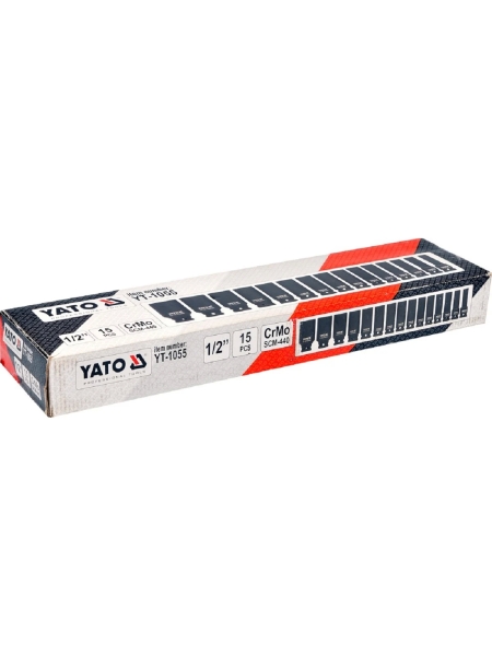 Набор торц. удар. гол. YATO 1/2" 10-32мм 15шт YT-1055 37141055 092 1