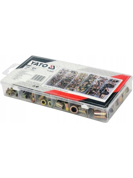 Резьбовые заклепки YATO сталь, М3-М10, 150 шт. YT-36481
