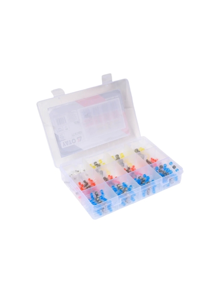 Набор термоусадочных трубок с припоем YATO 0,25-6мм2 220шт. (пластиковый кейс) YT-81460 377181460 092 1