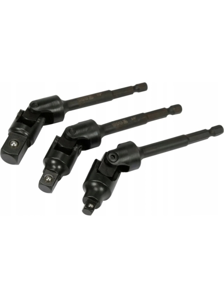 Набор карданных переходников 3 шт,  1/2", 1/4", 3/8" YATO YT-04641