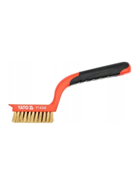 Щетка мет. YATO 5 рядов /изог.пласт.ручка/ YT-6346 36976346 092 1