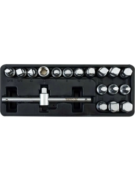 Комплект ключей для сливной пробки YATO, 18пр. YT-0599