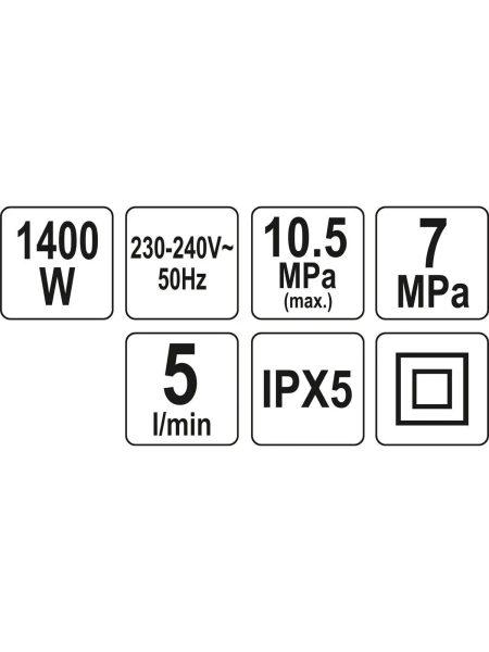 Мойка высокого давления YATO 1400 Вт, 105 бар YT-85910