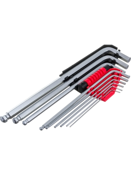 Набор шестигранников YATO 9шт. 1,5-10 мм с шаром YT-0506 37140506 092 1