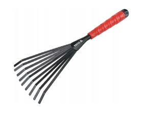Садовые веерные грабли YATO 400 мм, углеродистая сталь, пластиковая ручка YT-8869