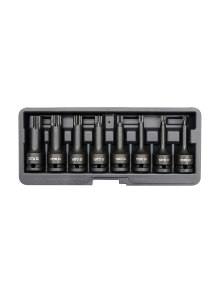 Набор ударных головок-бит SPLINE 8 шт, 1/2" YATO YT-1069