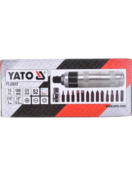 Цельнометаллическая ударная отвертка YATO YT-28015