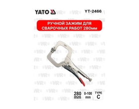 Ручной зажим для сварочных работ 280мм YATO YT-2466