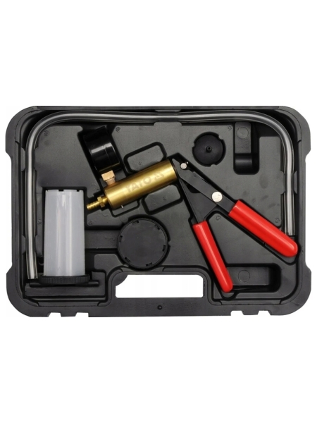 Вакуумный насос с принадлежностями YATO 16 предметов, пластиковый кейс YT-0673