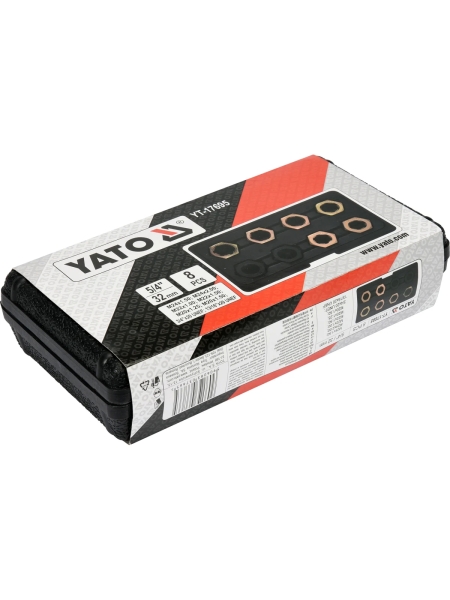 Haбop инcтpyмeнтoв для вoccтaнoвлeния peзьбы ocи ШPУCa 8пр YATO YT-17695