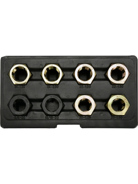 Haбop инcтpyмeнтoв для вoccтaнoвлeния peзьбы ocи ШPУCa 8пр YATO YT-17695