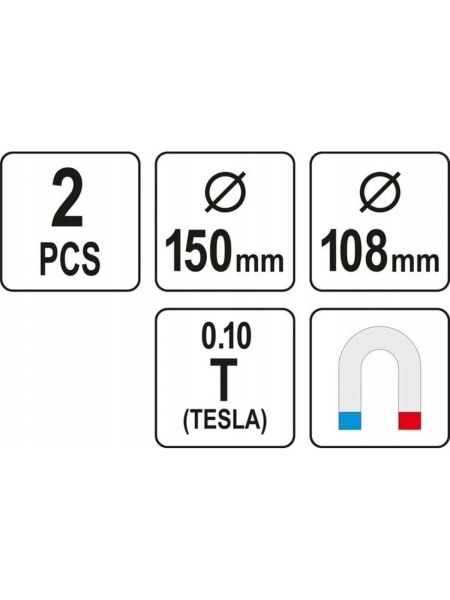 Магнитные подносы 2шт YATO YT-08302
