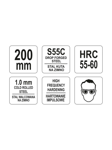 Ножницы по металлу YATO 200 мм., лезвие 40 мм. YT-1963