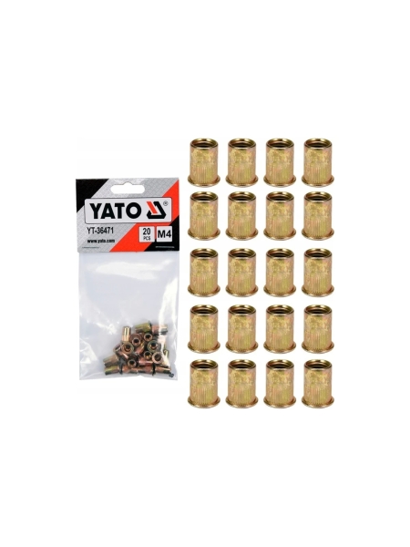 Резьбовая заклепка YATO сталь, М4, 20 шт. YT-36471