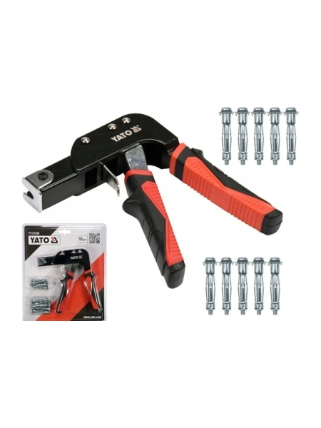 Пистолет YATO для установки дюбелей Молли + 10 дюбелей YT-51450