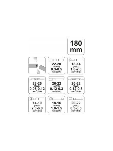 Инструмент для обжима и зачистки проводов YATO YT-2256