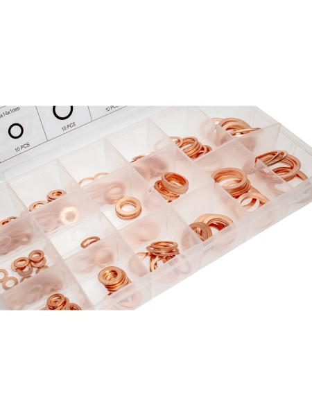 Набор мягких медных шайб 220 шт, YATO YT-068721