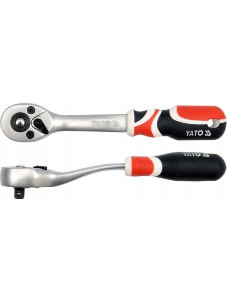 Трещотка с изогнутой ручкой YATO 1/4" YT-0730
