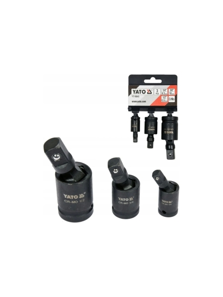 Набор ударных карданов 3 шт, 1/4", 3/8", 1/2" YATO YT-10643