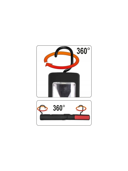 Аккумуляторная лампа-переноска YATO 3Вт COB LED YT-08504