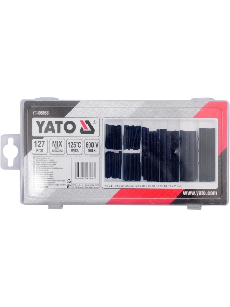 Набор термоусадочной трубки YATO 127 шт YT-06866 377106866 092 1