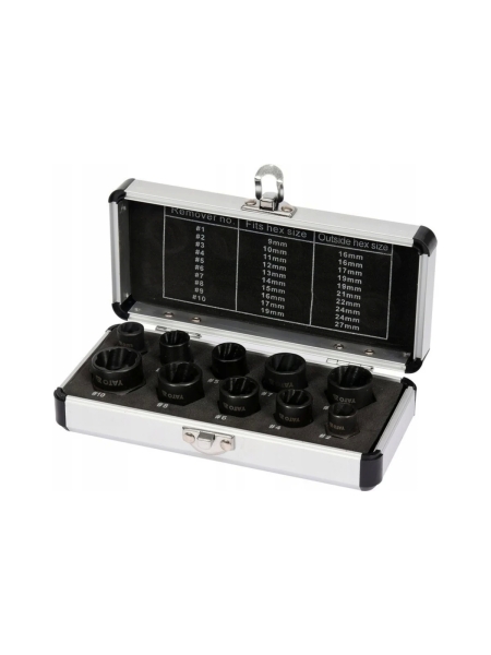 Набор головок для поврежденных болтов и гаек YATO 10предметов YT-06031 371406031 092 1