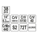 Наб. торцевых головок и бит YATO 1/4 38пр.XS YT-14471 371414471 092 1
