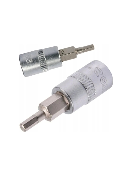 Головка торцевая c вставкой HEX 3 мм, 1/4" DR YATO YT-04370