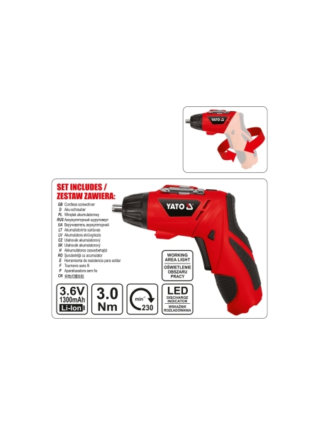 Набор инструментов YATO 100 предметов с шуруповертом AKU YT-12685