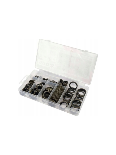 Набор металлорезиновых шайб 150 штук, пластиковый бокс YATO YT-068582