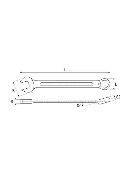 Комбинированный ключ YATO 55 мм YT-00767