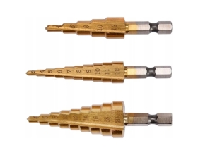 Набор ступенчатых сверл 3-12, 4-12, 4-20 мм 3 предмета YATO YT-44731